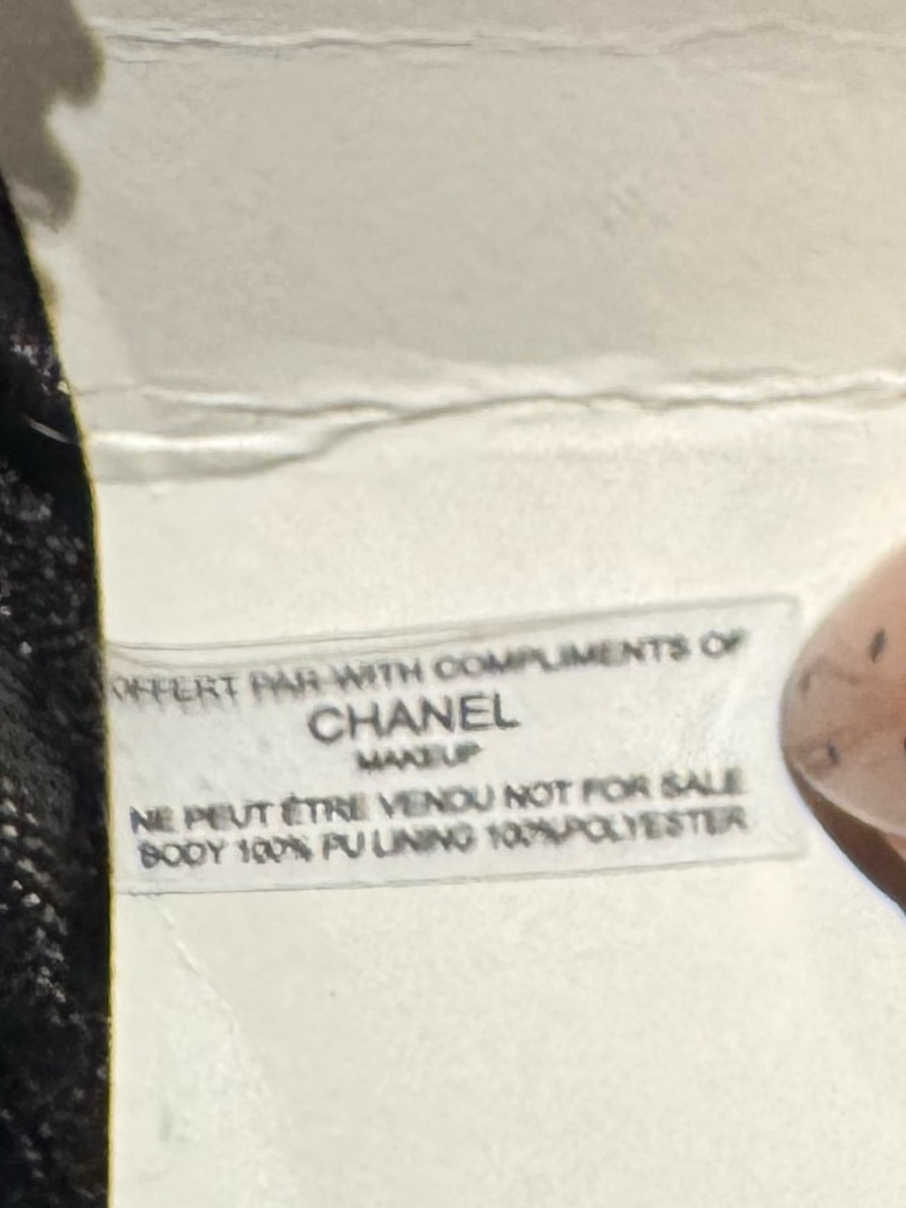 GWP-Chanel beauty Black and Gray Crossbody Bag with Gold Chain - Picture 8 of 8